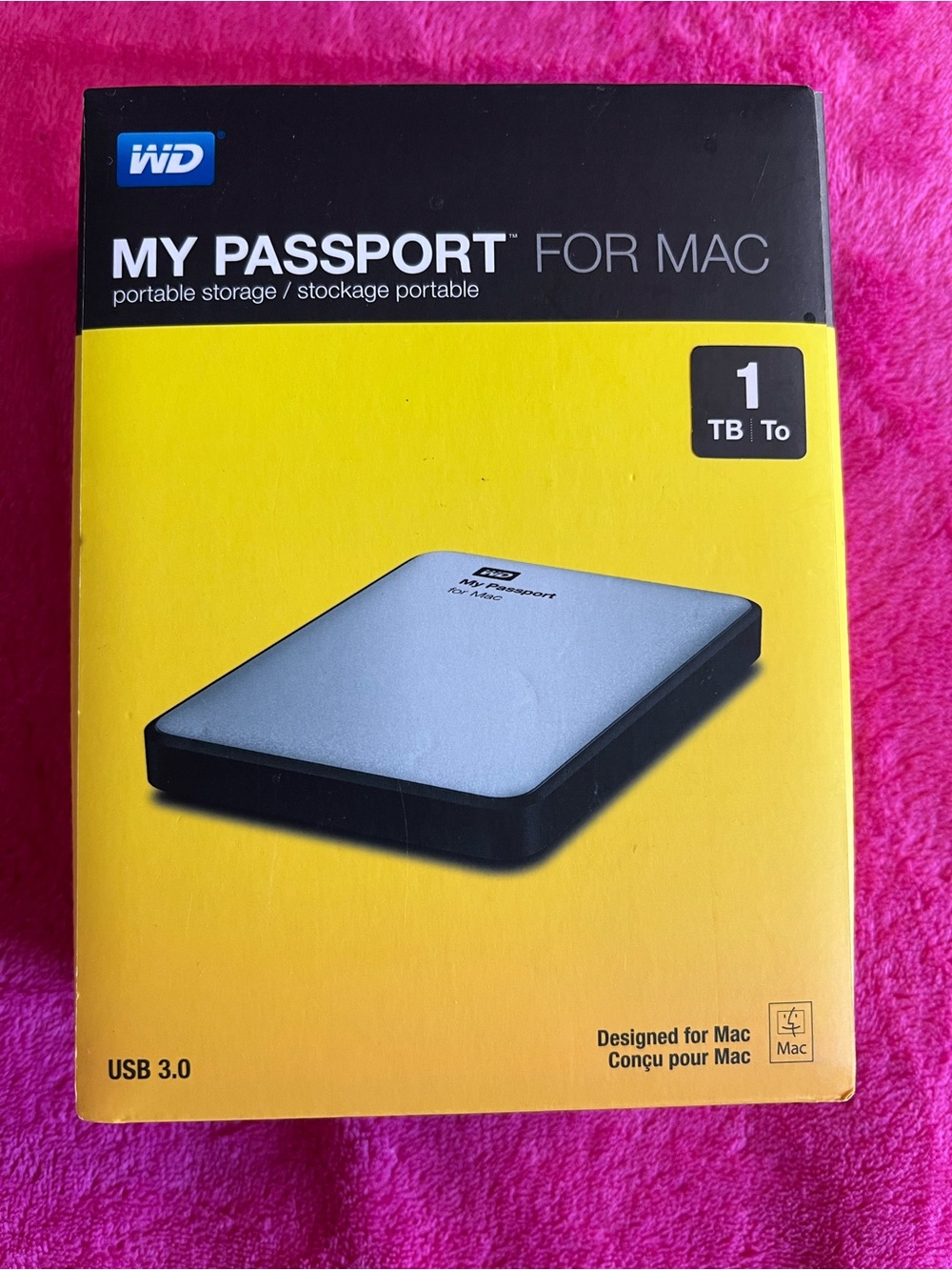 WD My Passport for Mac 1TB Portable External Hard Drive